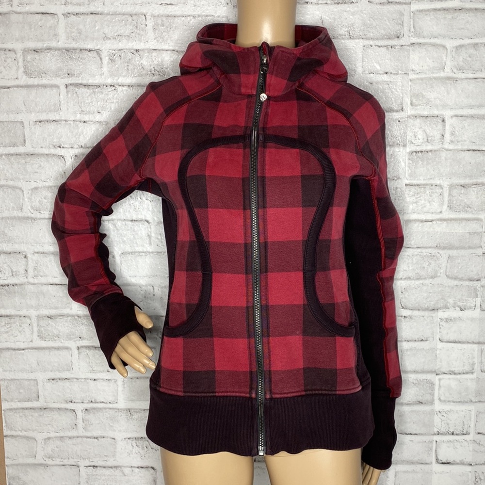 Sz8 Lululemon Buffalo Plaid Hoodie